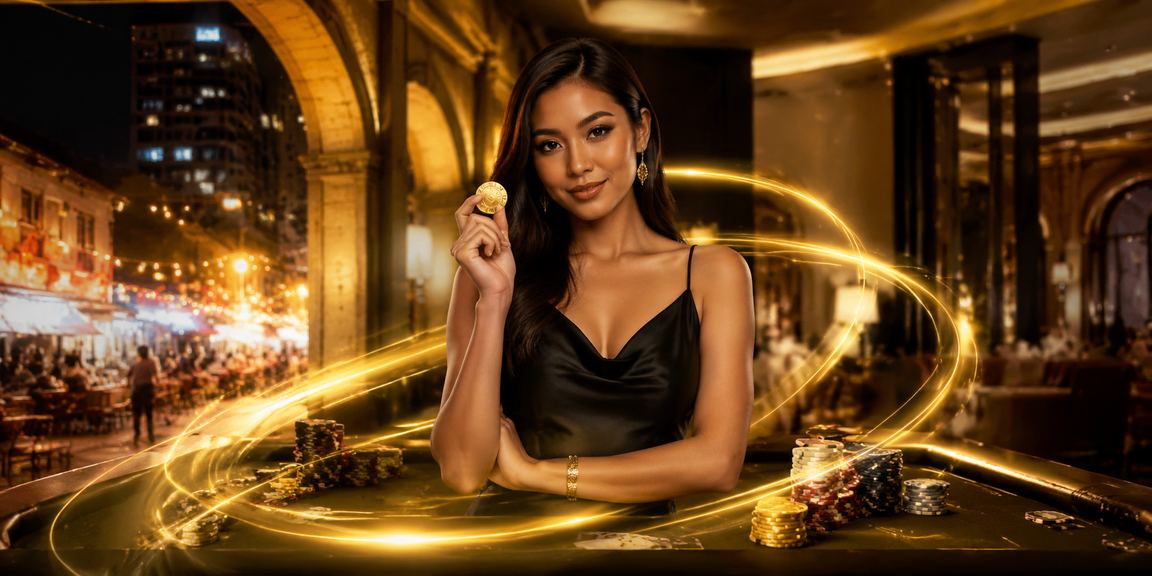 Pemain poker profesional di meja kasino ald1 dengan suasana bergaya Kuala Lumpur